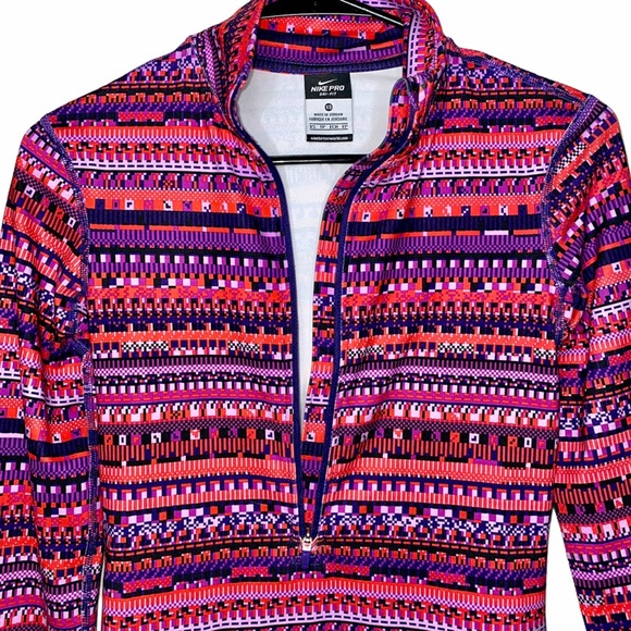 Nike Pro Dri Fit Long Sleeve Hyperwarm Pullover - Picture 5 of 14